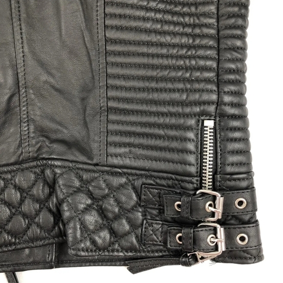 Boda Skins Kay Michaels 2.0 Quilted Detailed Leather Jacket SZ 2 - Picture 2 of 15